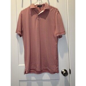 Peter Millar Crown Crafted Shirt Men’s Small S Red White Striped Golf Polo